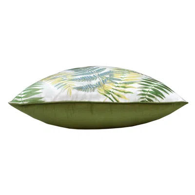 Homezia Set Of Two 20" X 20" Green And Yellow Botanical Polyester Zippered Pillow
