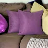 Homezia Set Of Two 22" X 22" Purple Polyester Zippered Pillow Cover
