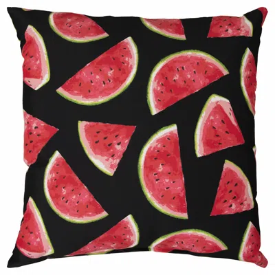 Homezia Set Of Two 22" X 22" Red Indoor Outdoor Throw Pillow Cover & Insert
