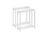 Homezia Set Of Two 24" White Wood Rectangular End Tables With Shelf