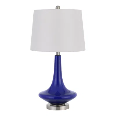 Homezia Set Of Two 26" Silver Metal Two Light Bedside Table Lamps With White Globe Shade