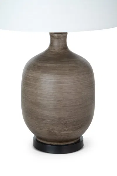 Homezia Set Of Two 28" Black With White Empire Shade In Brown