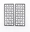 Homezia Set Of Two 30" X 12" Bronze Mirrored Metal Abstract Wall Decor