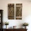 Homezia Set Of Two 36" X 14" Gray Solid Wood Wall Decor