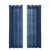 Homezia Set Of Two 84" Blue Solid Modern Window Panels