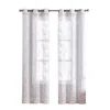 Homezia Set Of Two 84" White Boho Embroidered Window Panels