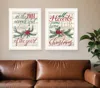 Homezia Set Of Two All Hearts Come Home For Christmas 1 White Framed Print Wall Art