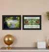 Homezia Set Of Two Beauty 1 Black Framed Print Wall Art