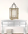 Homezia Set Of Two Black Flameless Floor Lantern Candle Holder
