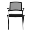 Homezia Set Of Two Black Mesh Conference Office Chair