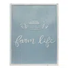 Homezia Set Of Two Blue Metal Other Words Wall Decor