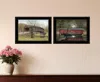 Homezia Set Of Two Bridges Of 2 Black Framed Print Wall Art