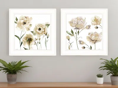 Homezia Set Of Two Brittany I And Sea Ii 1 White Framed Print Wall Art