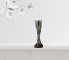 Homezia Set Of Two Brown And Bronze Pillar Tabletop Pillar Candle Holders