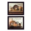Homezia Set Of Two By Grace 1 Black Framed Print Wall Art
