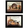 Homezia Set Of Two By Grace 2 Black Framed Print Kitchen Wall Art