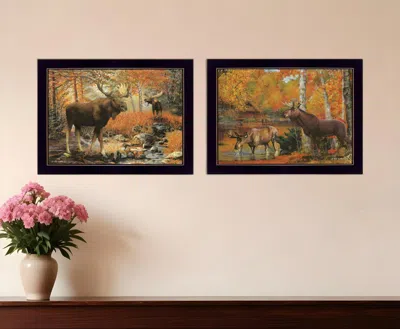 Homezia Set Of Two Call Of The Wild 2 Black Framed Print Wall Art
