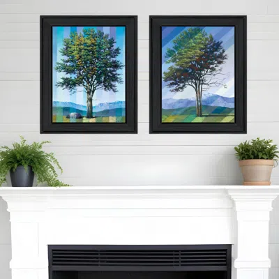 Homezia Set Of Two Catching Light As Time Passes 1 Black Framed Print Wall Art