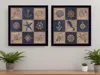 Homezia Set Of Two Coastal Collage Black Framed Print Wall Art