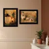 Homezia Set Of Two Daffodils And Cider 2 Black Framed Print Bathroom Wall Art