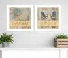 Homezia Set Of Two Dream Or Relax White Framed Print Wall Art