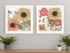 Homezia Set Of Two Earth To Petals 2 White Framed Print Wall Art