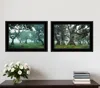 Homezia Set Of Two Enchanted Forest 3 Black Framed Print Wall Art