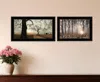 Homezia Set Of Two Enchanted Sunrise 2 Black Framed Print Wall Art