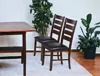 Homezia Set Of Two Espresso And Brown Upholstered Faux Leather Ladder Back Dining Side Chairs