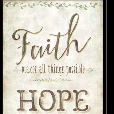 Homezia Set Of Two Faith Or Believe 2 Black Framed Print Wall Art