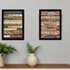 Homezia Set Of Two Family And Man Cave Rules 1 Black Framed Print Wall Art