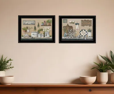 Homezia Set Of Two Farmhouse Kitchen 2 Black Framed Print Kitchen Wall Art