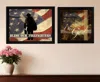 Homezia Set Of Two Firefighters One Nation Black Framed Print Wall Art