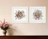 Homezia Set Of Two Floral Spray I And Ii White Framed Print Wall Art
