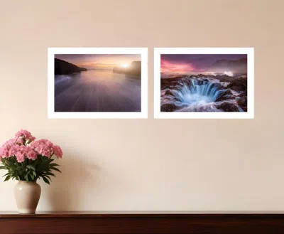 Homezia Set Of Two Future Genesis 1 White Framed Print Wall Art