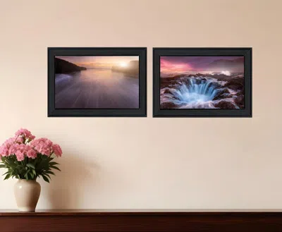 Homezia Set Of Two Future Genesis 2 Black Framed Print Wall Art