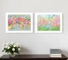 Homezia Set Of Two Garden Flowers Ii 1 White Framed Print Wall Art