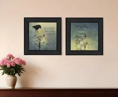 Homezia Set Of Two Glass Jars Black Framed Print Kitchen Wall Art
