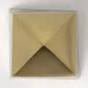 Homezia Set Of Two Gold Metal Elongated Pyramid Decor Pieces