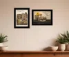Homezia Set Of Two Grateful And Blessed Black Framed Print Kitchen Wall Art