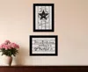 Homezia Set Of Two His Mercies And Thankful 2 Black Framed Print Wall Art