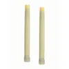 Homezia Set Of Two Ivory Flameless Taper Candle