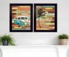 Homezia Set Of Two Journey Black Framed Print Wall Art