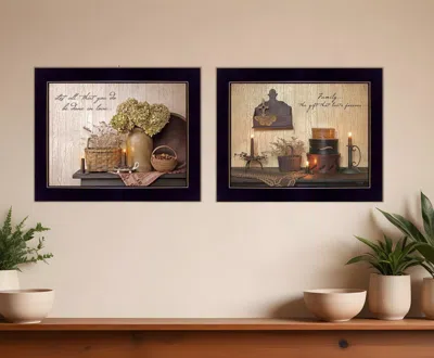 Homezia Set Of Two Keepsake Treasures Black Framed Print Wall Art