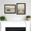 Homezia Set Of Two Lake Side Reprieve 1 Black Framed Print Wall Art