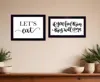 Homezia Set Of Two Lets Eat Or Feed Them 3 Black Framed Print Kitchen Wall Art