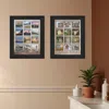 Homezia Set Of Two Light Your Way Black Framed Print Wall Art