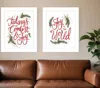 Homezia Set Of Two Lilac And Wild Plum Bouquet 1 White Framed Print Wall Art