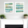 Homezia Set Of Two Live In The Present 5 White Framed Print Wall Art