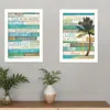Homezia Set Of Two Live In The Present White Framed Print Wall Art